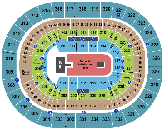 Moda Center at the Rose Quarter Foo Fighters Seating Chart