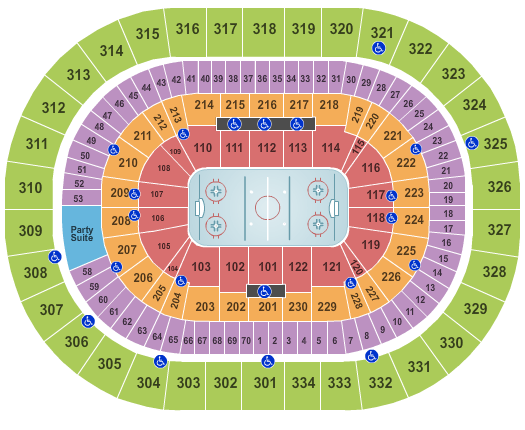 Moda Center at the Rose Quarter Hockey Seating Chart