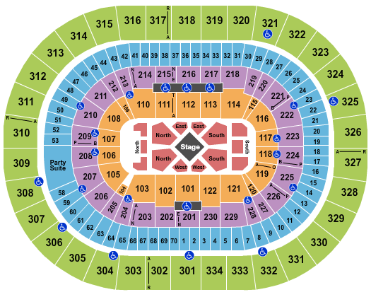 Moda Center Seating Chart And Maps - Portland