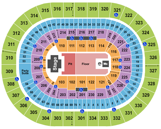 Moda Center at the Rose Quarter Lauryn Hill Seating Chart