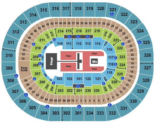 Moda Center at the Rose Quarter TobyMac Seating Chart