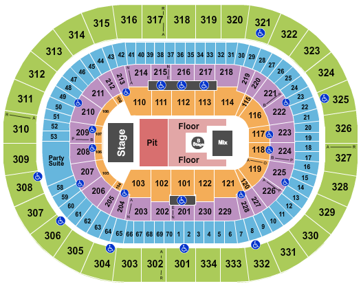 Moda Center at the Rose Quarter Tyler Childers Seating Chart