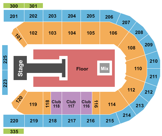 Mohegan Sun Arena at Casey Plaza Shinedown Seating Chart