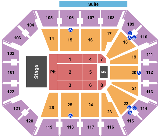 Mohegan Sun Arena Seating Chart Maps