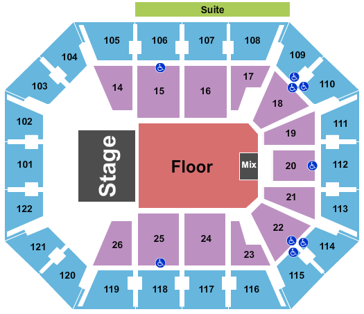 Mohegan Sun Arena - CT A Day To Remember Seating Chart