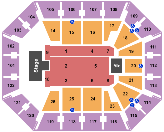 Mohegan Sun Arena - CT Andrew Schulz Seating Chart
