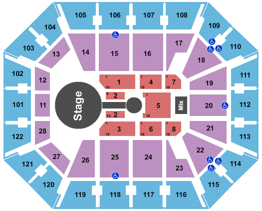 Mohegan Sun Arena - CT Blake Shelton Seating Chart