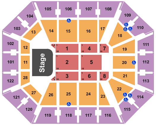 Mohegan Sun Arena - CT Bon Jovi 2018 Seating Chart