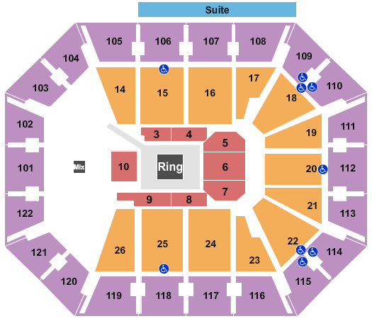 Mohegan Sun Arena - CT Boxing 2 Seating Chart