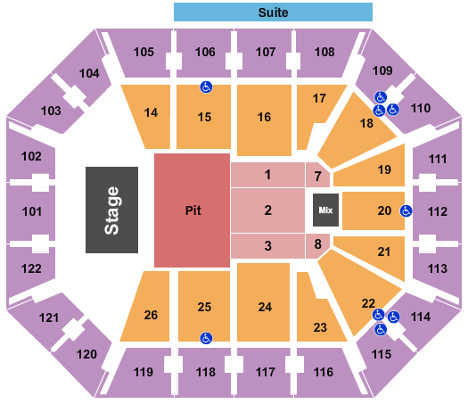 Mohegan Sun Arena - CT Chris Young Seating Chart