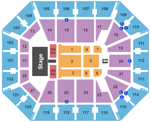 Mohegan Sun Arena - CT Brantley Gilbert Seating Chart