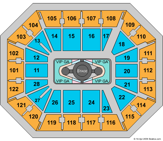 Mohegan Sun Arena - CT Britney Spears Seating Chart