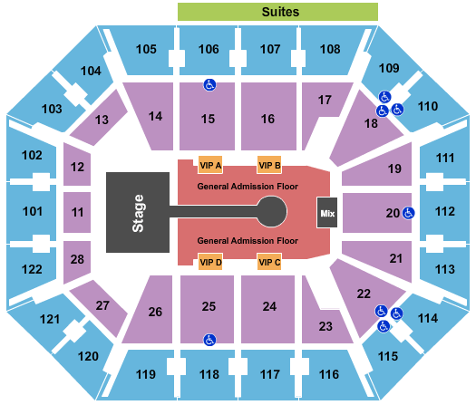 Mohegan Sun Arena - CT Chainsmokers Seating Chart