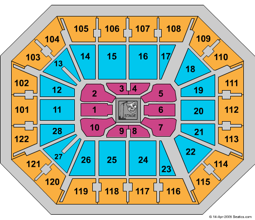 Mohegan Sun Arena - CT Dane Cook Seating Chart