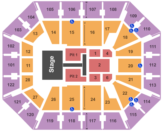 Mohegan Sun Arena - CT Darius Rucker Seating Chart