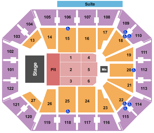 Mohegan Sun Arena - CT Dave Matthews Band Seating Chart
