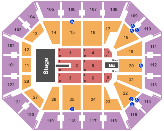 Mohegan Sun Arena - CT Def Leppard Seating Chart