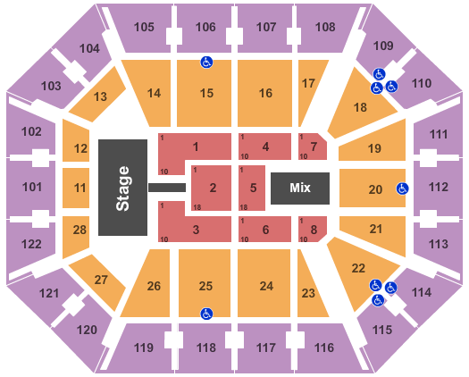 Mohegan Sun Arena - CT Demi Lovato Seating Chart