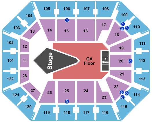 Mohegan Sun Arena - CT Disturbed & 3 Days Grace Seating Chart