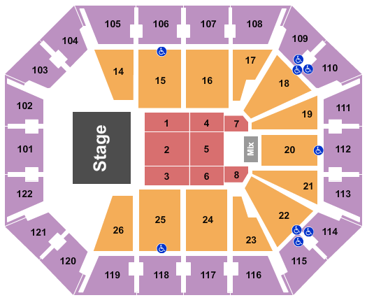 Mohegan Sun Arena - CT Endstage 5 Seating Chart