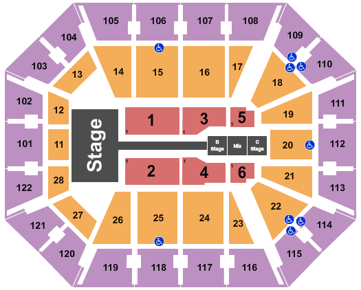 Mohegan Sun Arena - CT Fall Out Boy Seating Chart