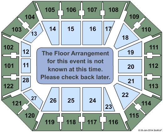 Mohegan Sun Arena - CT End Stage Zone Seating Chart