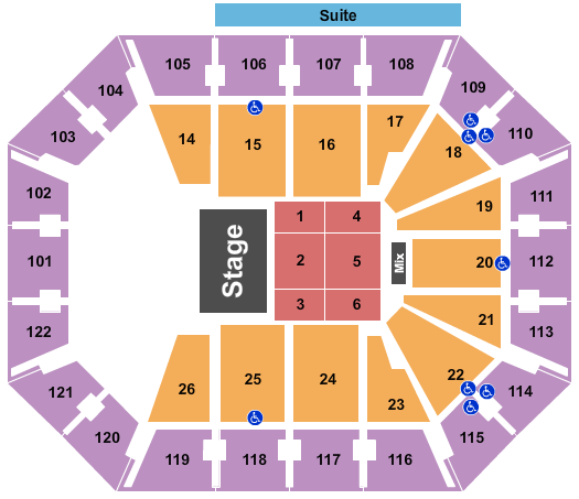 Mohegan Sun Arena - CT Half House 3 Seating Chart