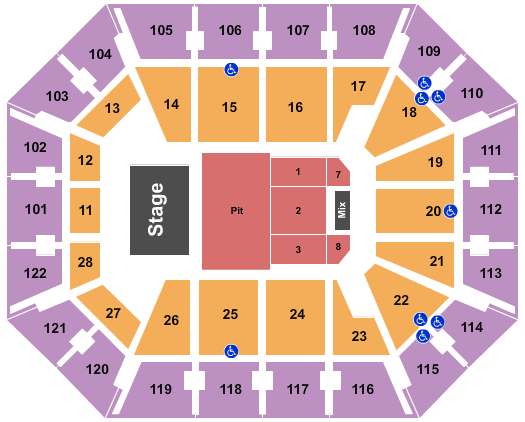 Mohegan Sun Arena - CT Seating Chart