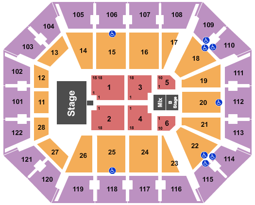 Mohegan Sun Arena - CT Halsey Seating Chart