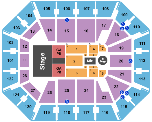 Mohegan Sun Arena - CT Imagine Dragons Seating Chart
