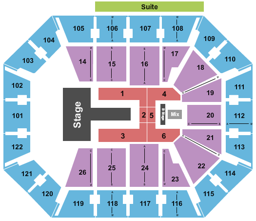 Mohegan Sun Arena - CT J Balvin 1 Seating Chart