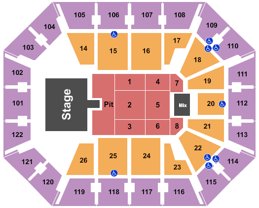 Mohegan Sun Arena - CT Jon Pardi Seating Chart
