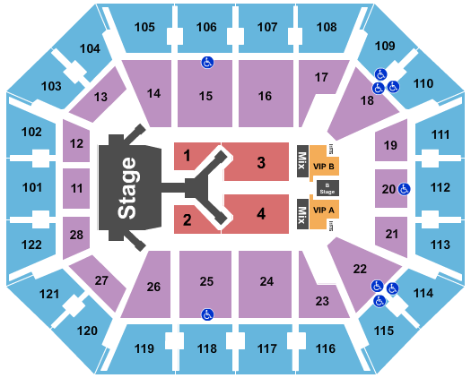 Mohegan Sun Arena - CT Jonas Brothers 2023 Seating Chart