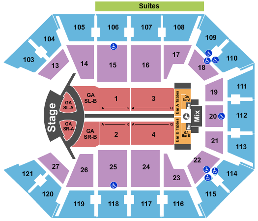 Mohegan Sun Arena - CT Jonas Brothers Seating Chart