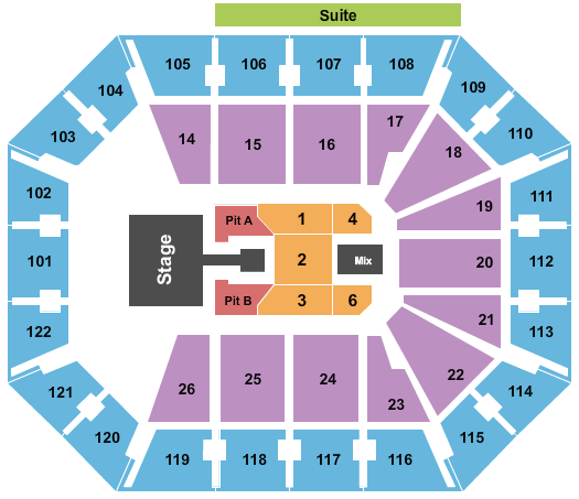 Mohegan Sun Arena - CT Kane Brown Seating Chart