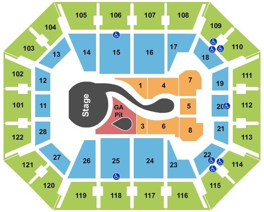 Mohegan Sun Arena - CT Katy Perry Seating Chart