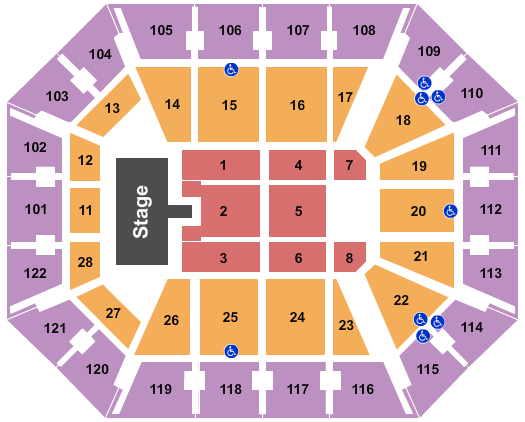 Mohegan Sun Arena - CT Kid Rock Seating Chart
