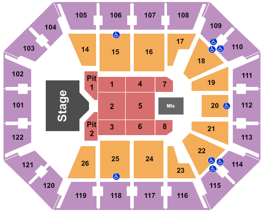 Mohegan Sun Arena - CT Koe Wetzel Seating Chart