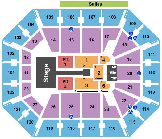 Mohegan Sun Arena - CT Luke Bryan Seating Chart
