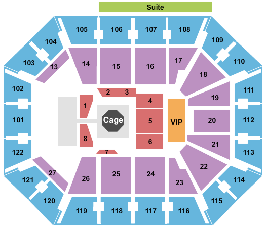 Mohegan Sun Arena - CT MMA2 Seating Chart