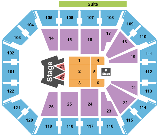 Mohegan Sun Arena - CT Maluma Seating Chart