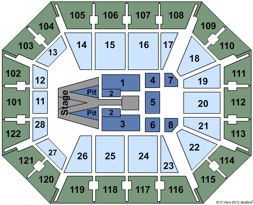 Mohegan Sun Arena - CT Maroon 5 Seating Chart