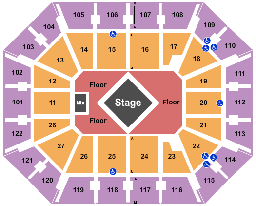 Metallica Mohegan Sun Arena - CT Seating Chart