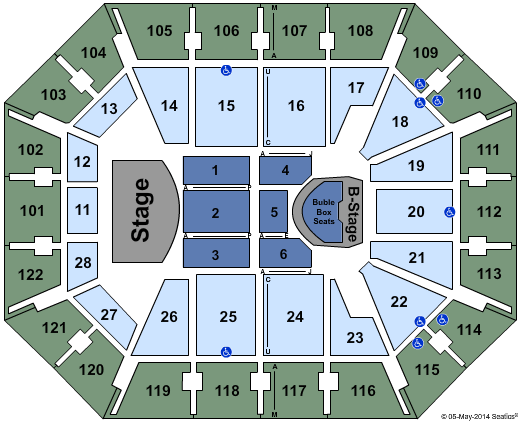 Mohegan Sun Arena - CT Michael Buble Seating Chart