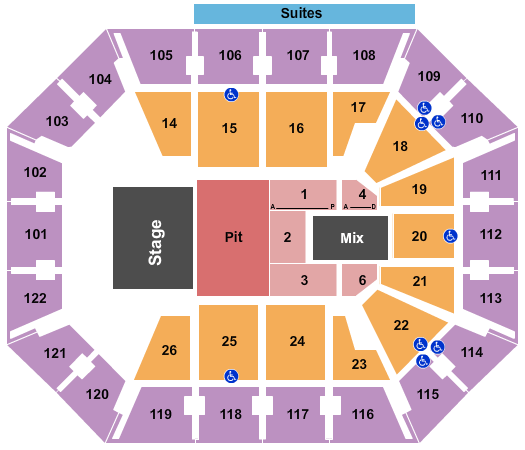 Mohegan Sun Arena - CT Miranda Lambert Seating Chart