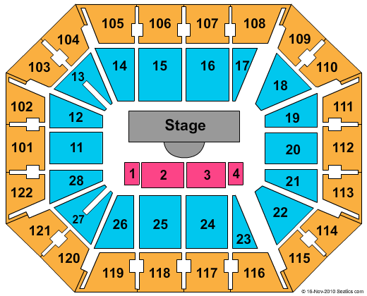 Mohegan Sun Arena - CT Nutcracker Seating Chart