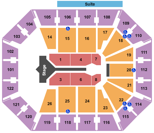 Mohegan Sun Arena - CT Ozuna Seating Chart