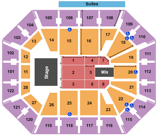 Mohegan Sun Arena - CT Ozzy Osbourne Seating Chart