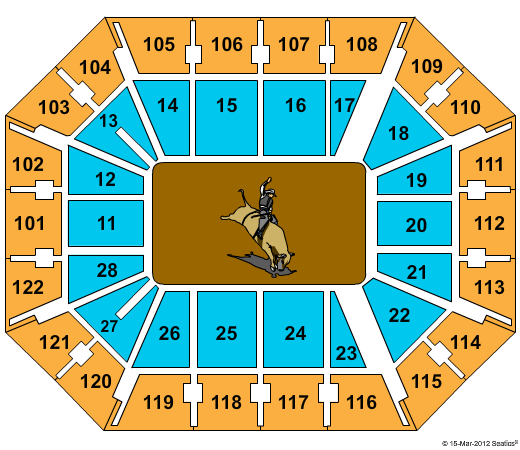 Mohegan Sun Arena - CT PBR Seating Chart