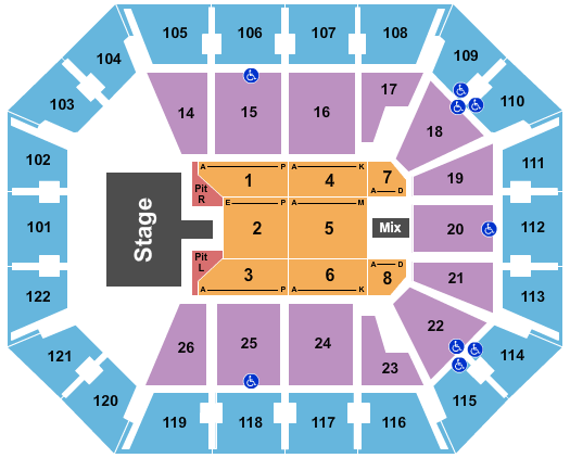 Mohegan Sun Arena - CT Pentatonix Seating Chart